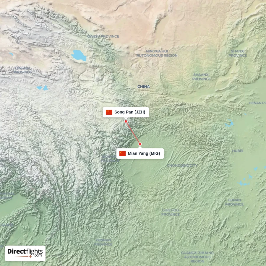MIG - JZH route map