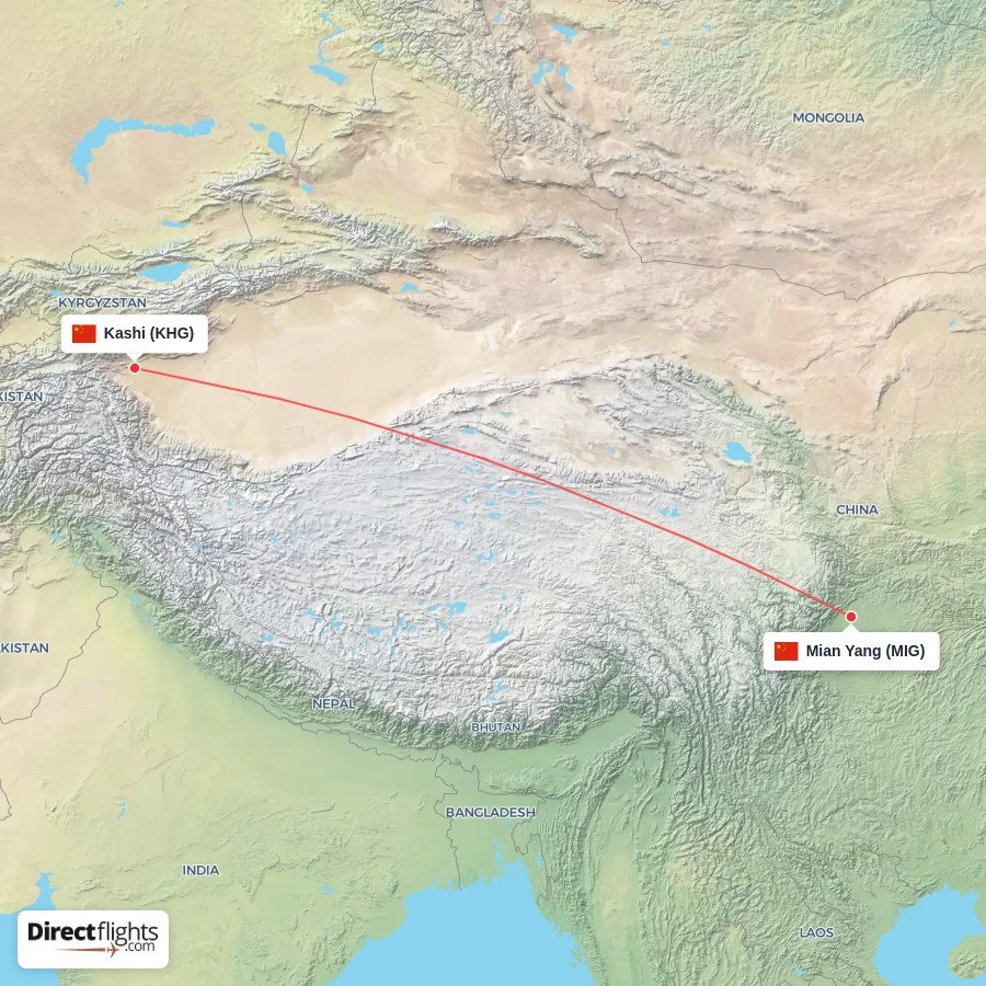 MIG - KHG route map
