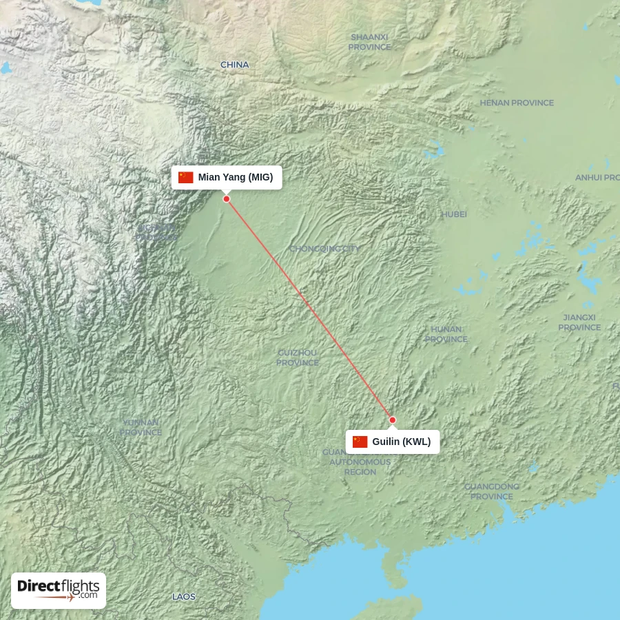 MIG - KWL route map