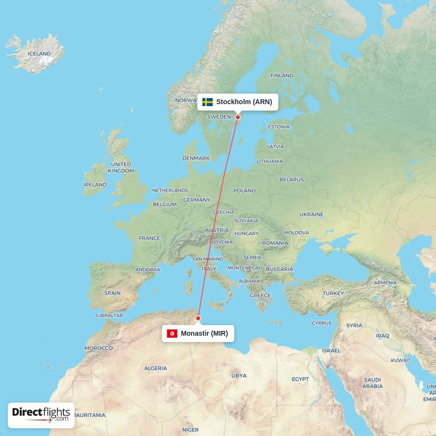 MIR - ARN route map