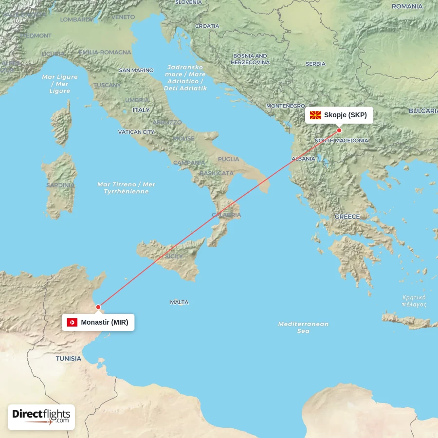 MIR - SKP route map