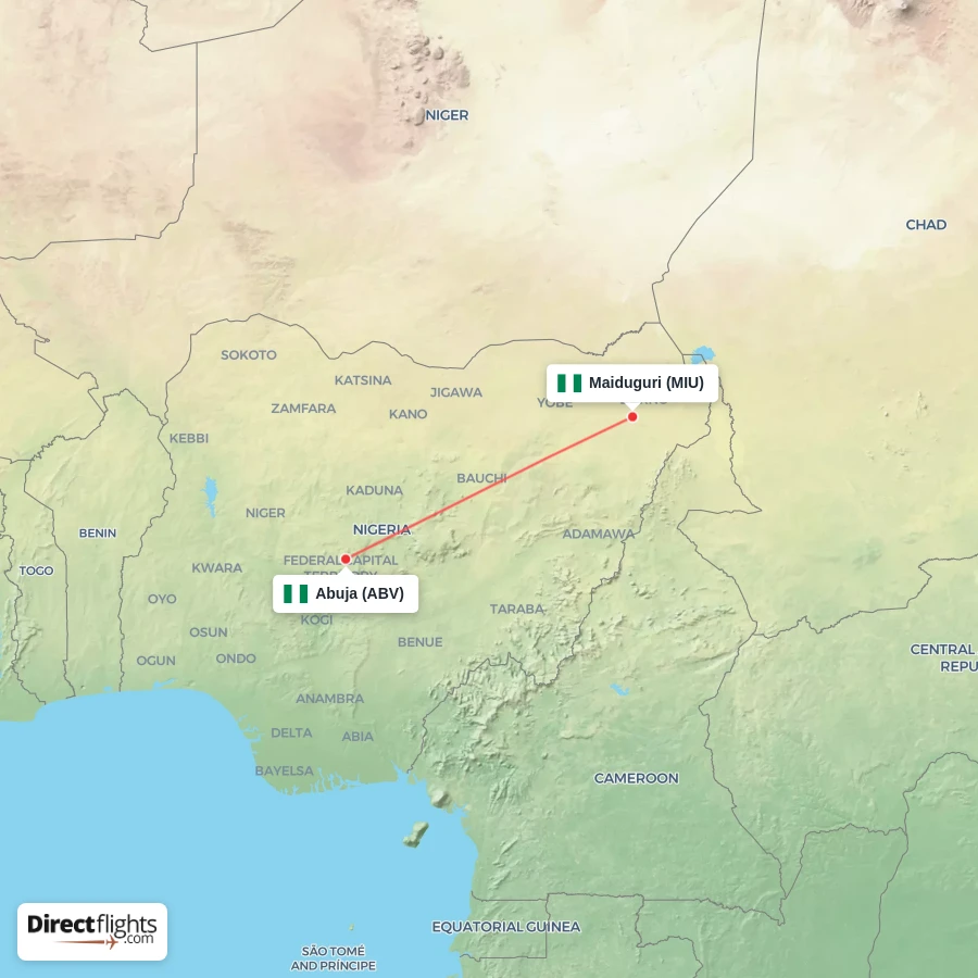 MIU - ABV route map