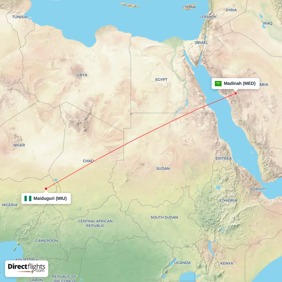 MIU - MED route map