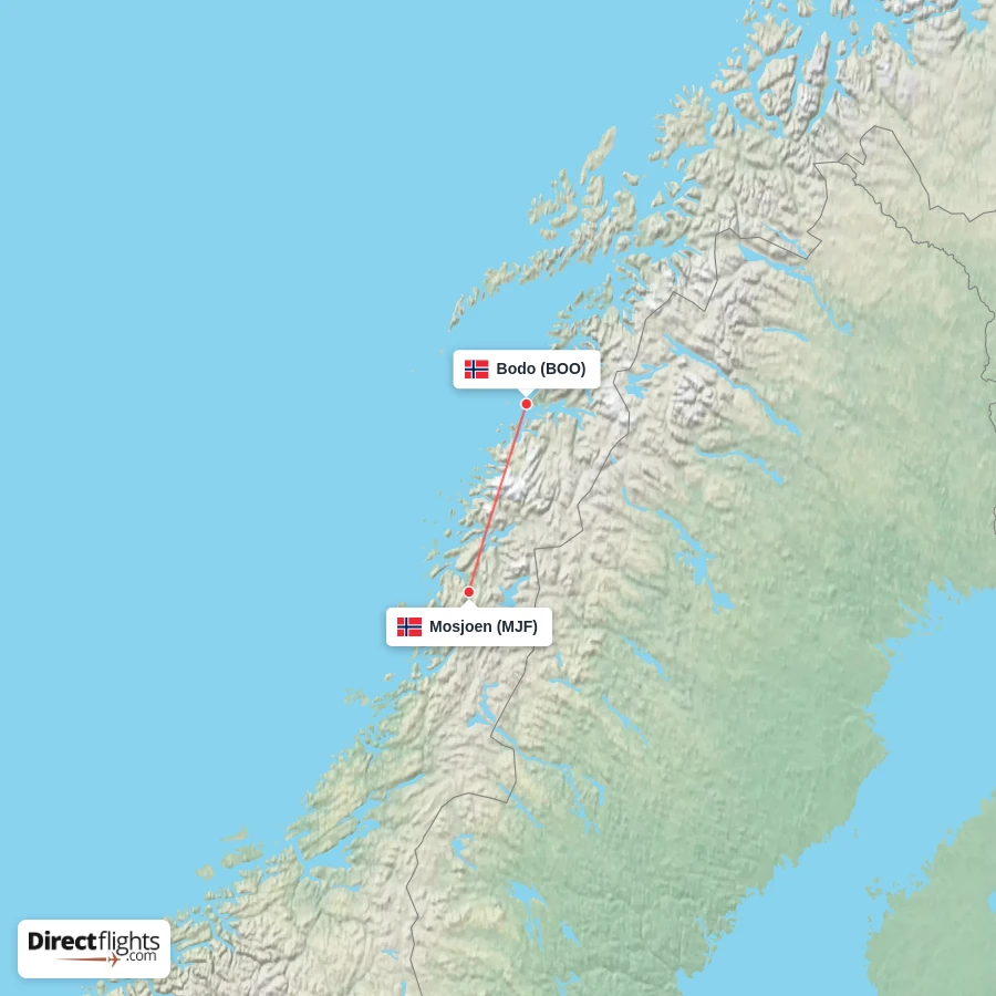 MJF - BOO route map