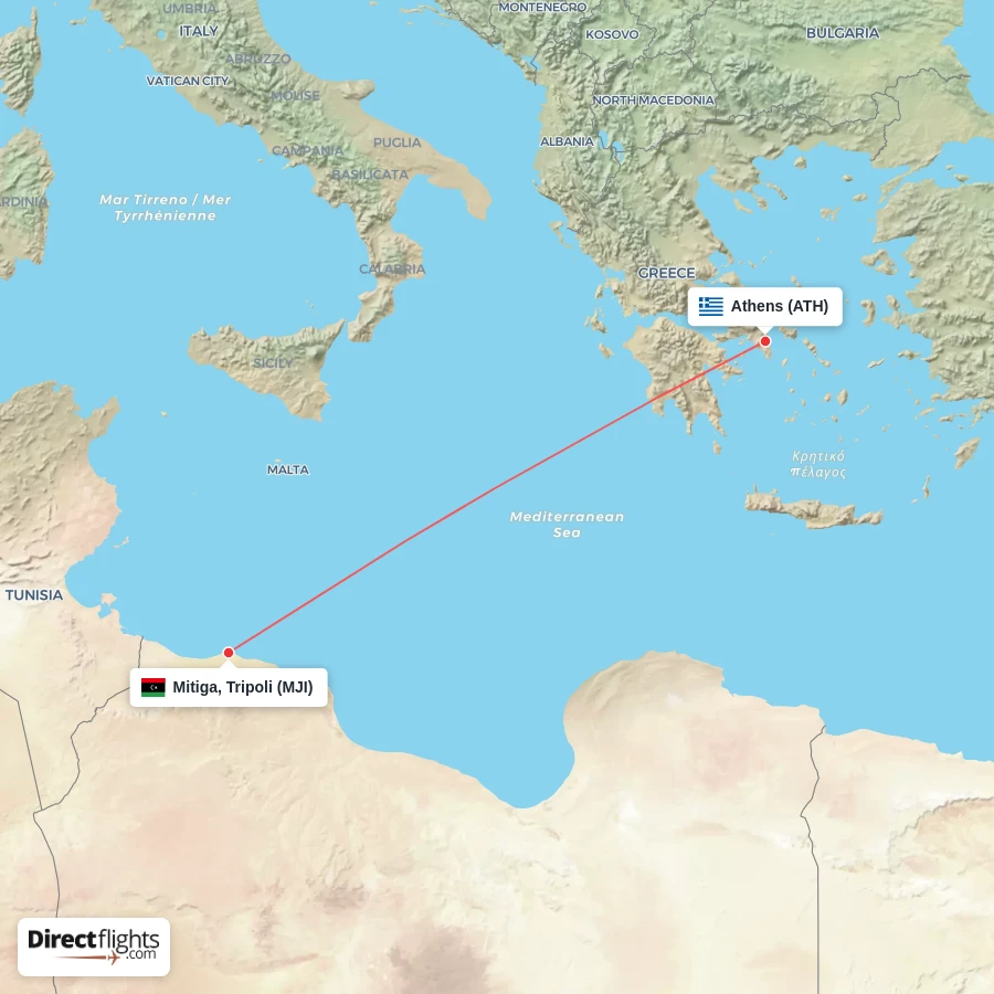 MJI - ATH route map