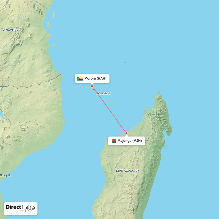 MJN - HAH route map