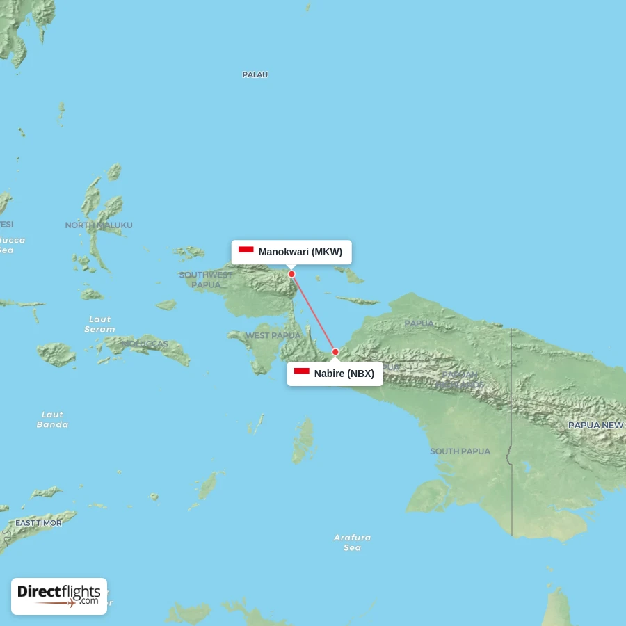 MKW - NBX route map