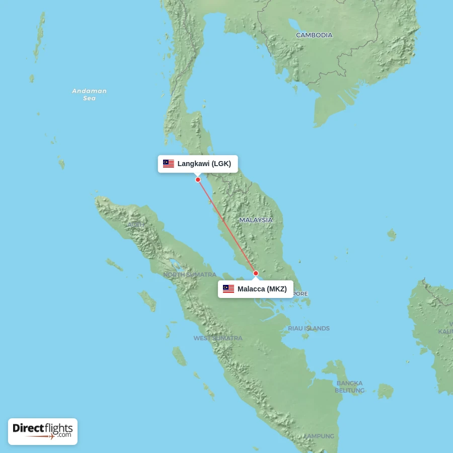 MKZ - LGK route map
