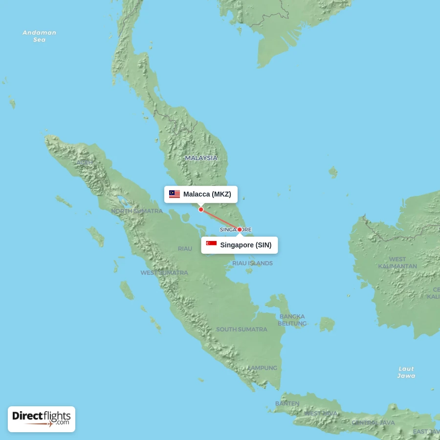 MKZ - SIN route map