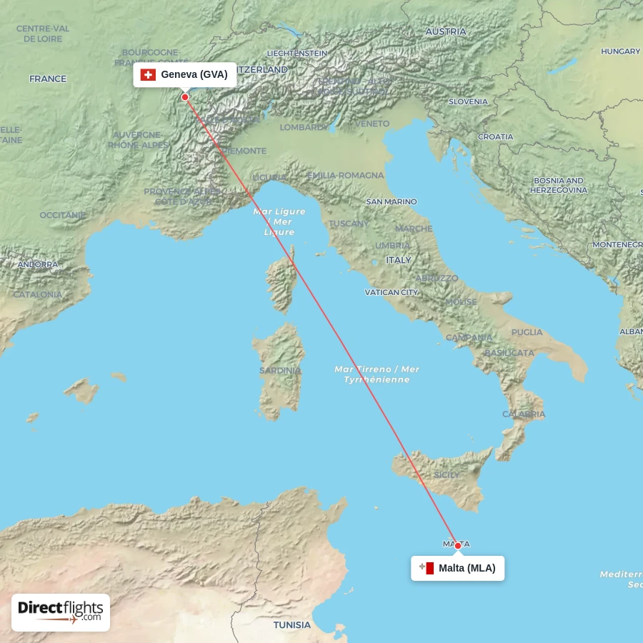 MLA - GVA route map