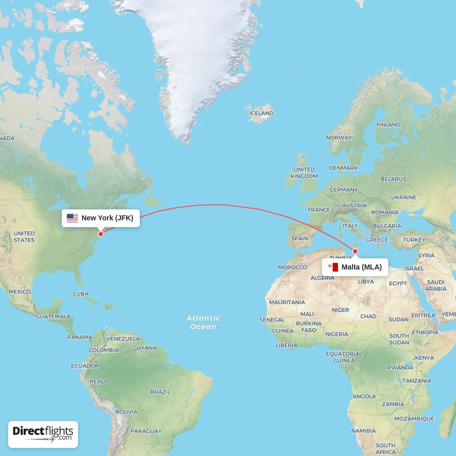 MLA - JFK route map