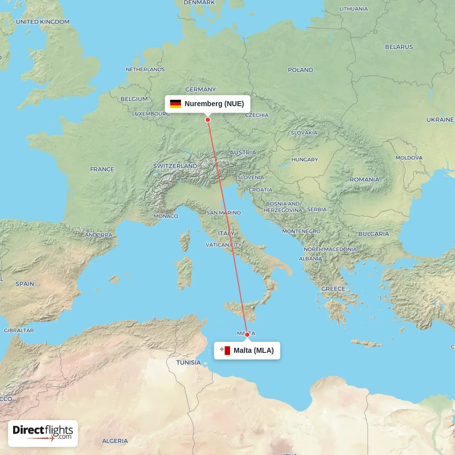 MLA - NUE route map