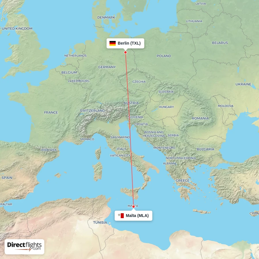 MLA - TXL route map