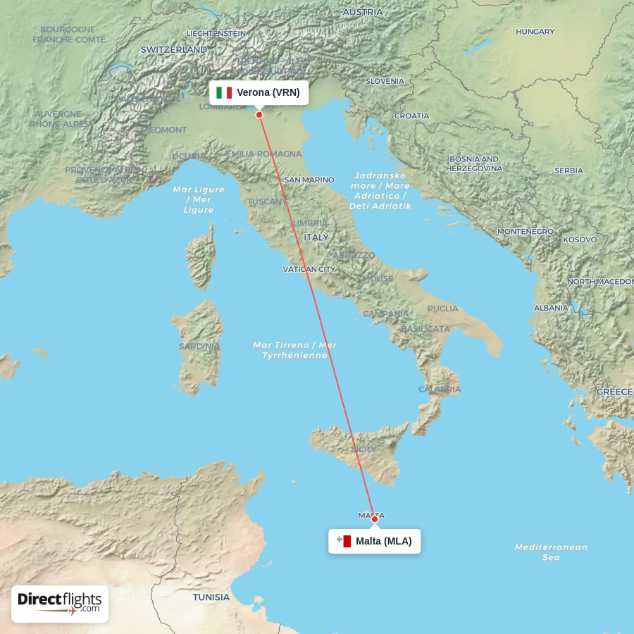 MLA - VRN route map