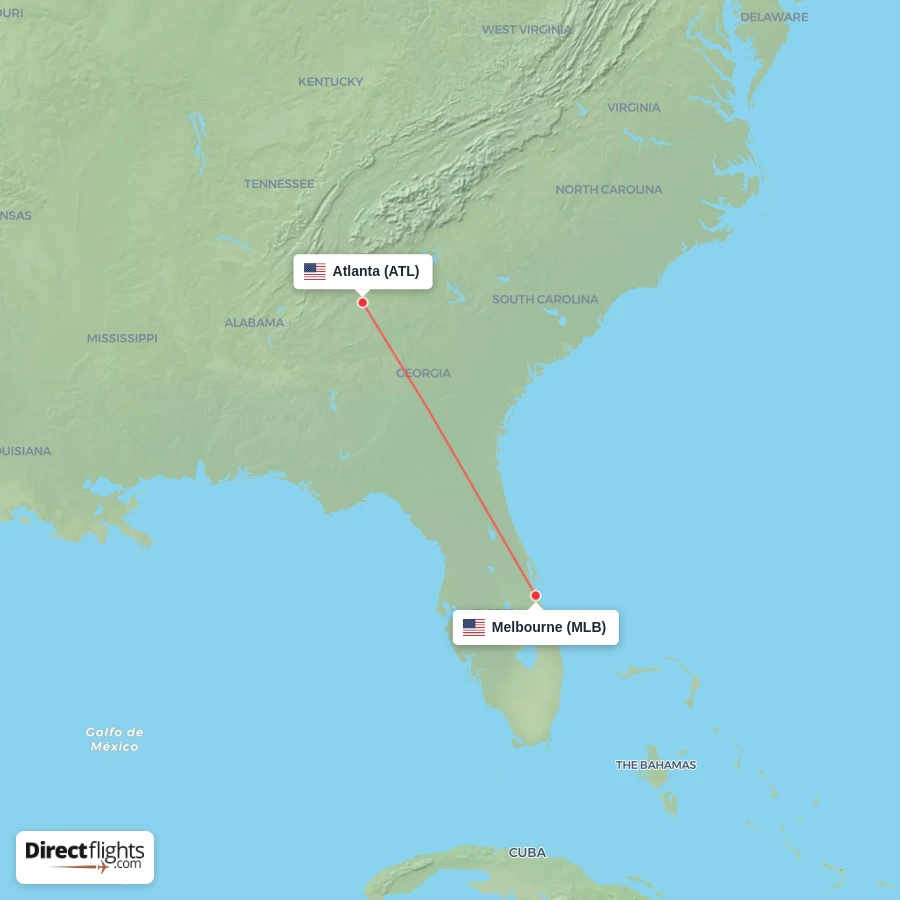 MLB - ATL route map
