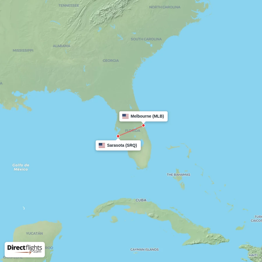 MLB - SRQ route map
