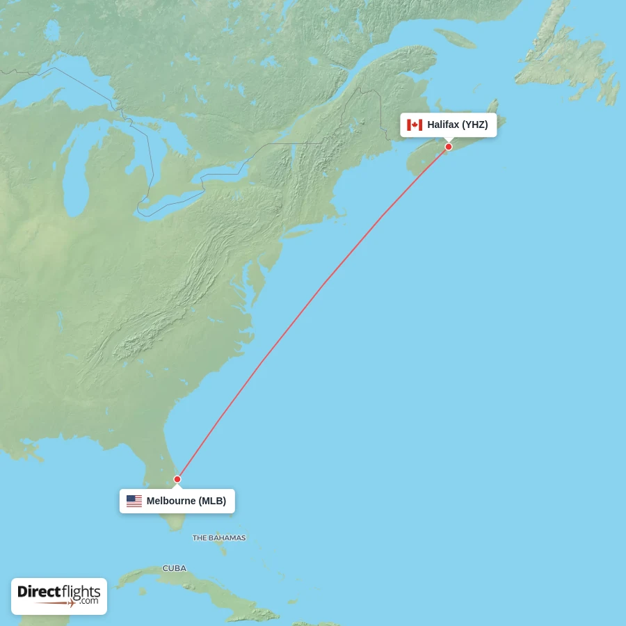 MLB - YHZ route map