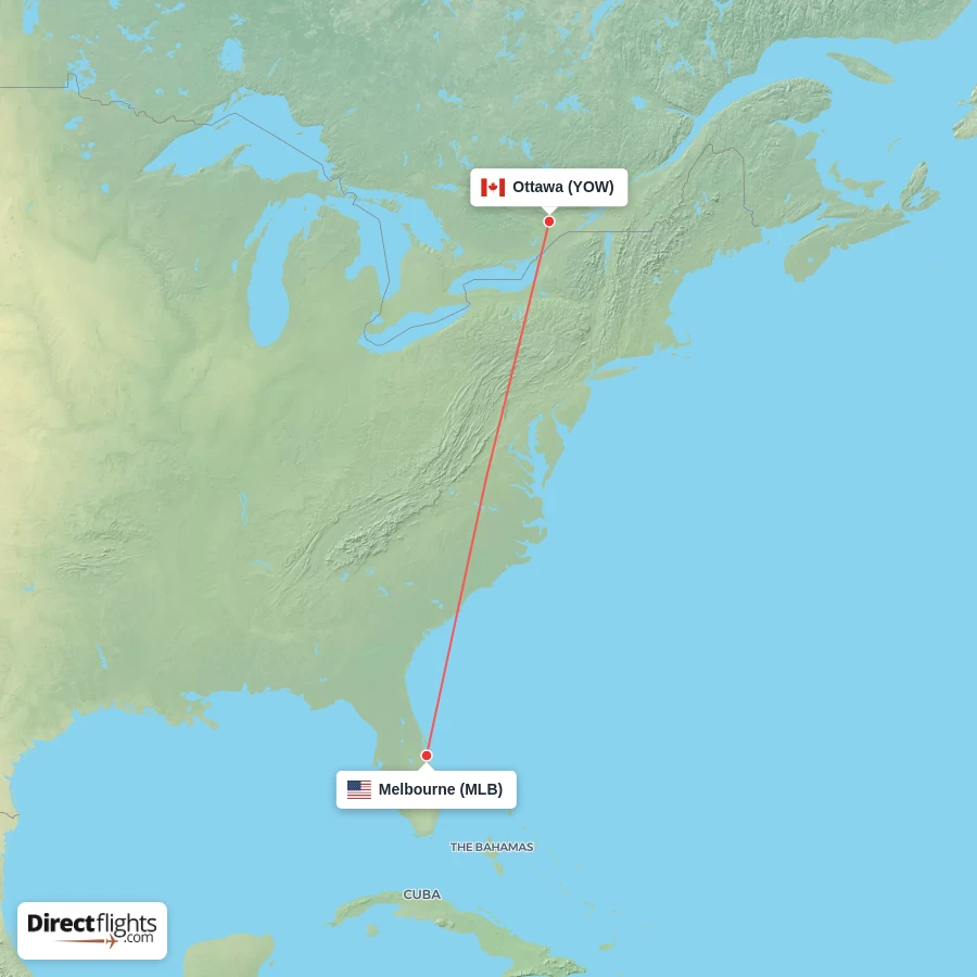 MLB - YOW route map