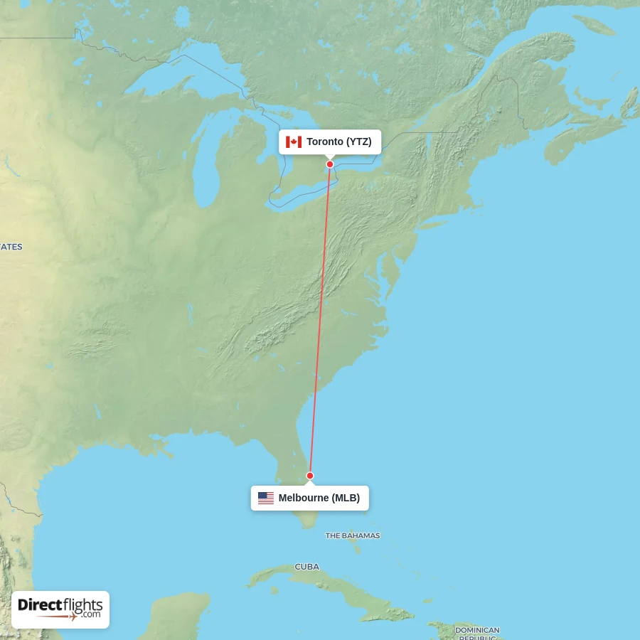 MLB - YTZ route map