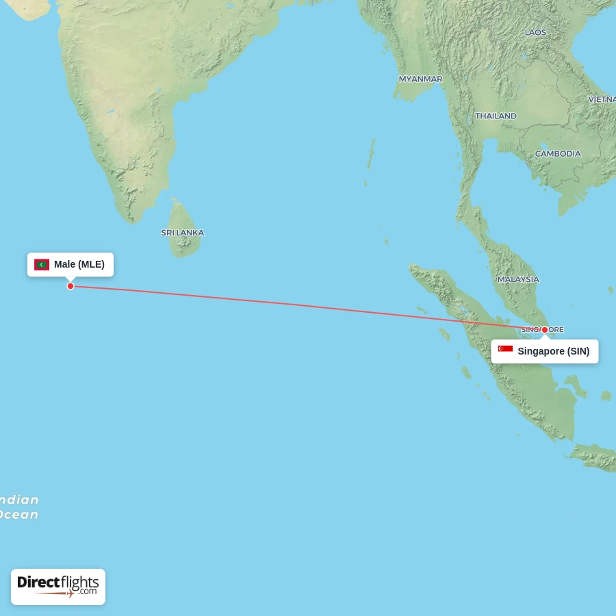 MLE - SIN route map