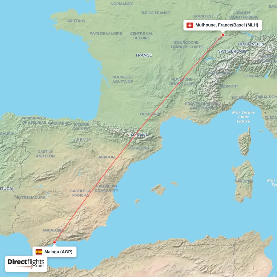 MLH - AGP route map