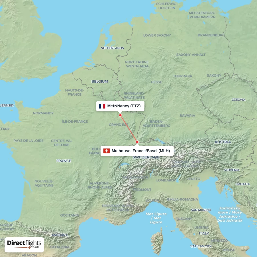 MLH - ETZ route map