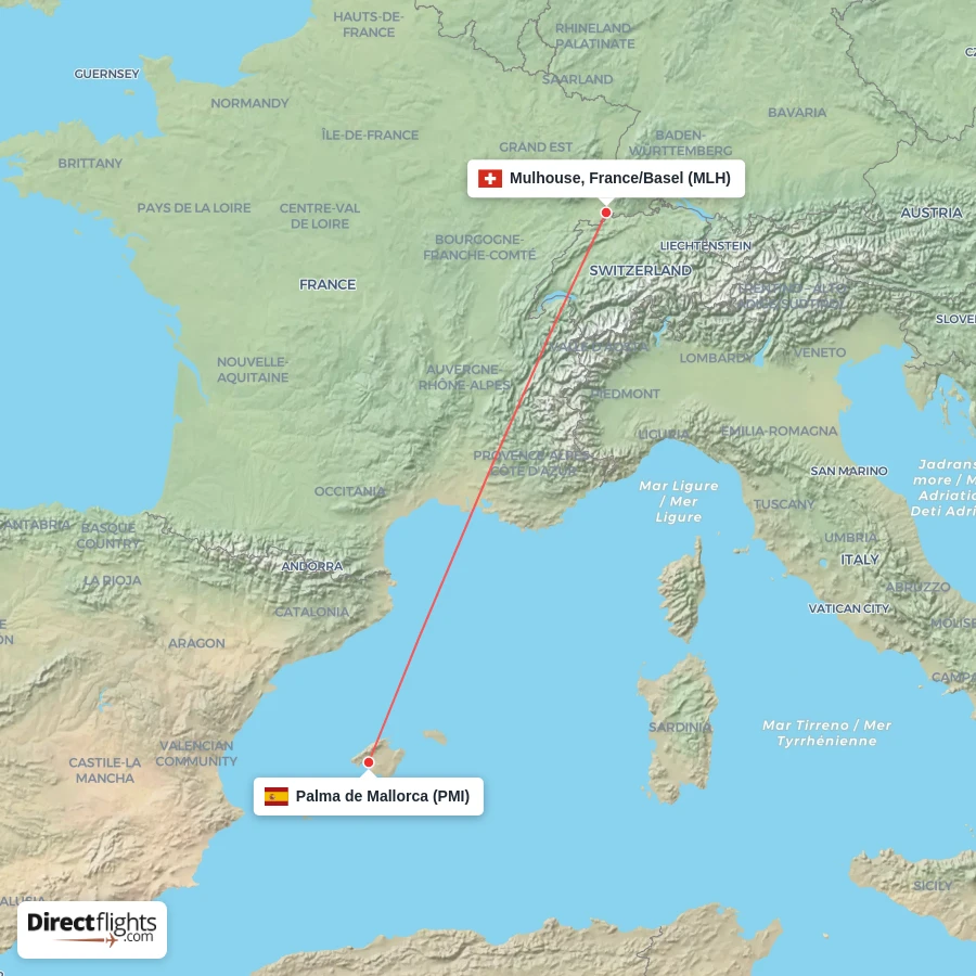 MLH - PMI route map