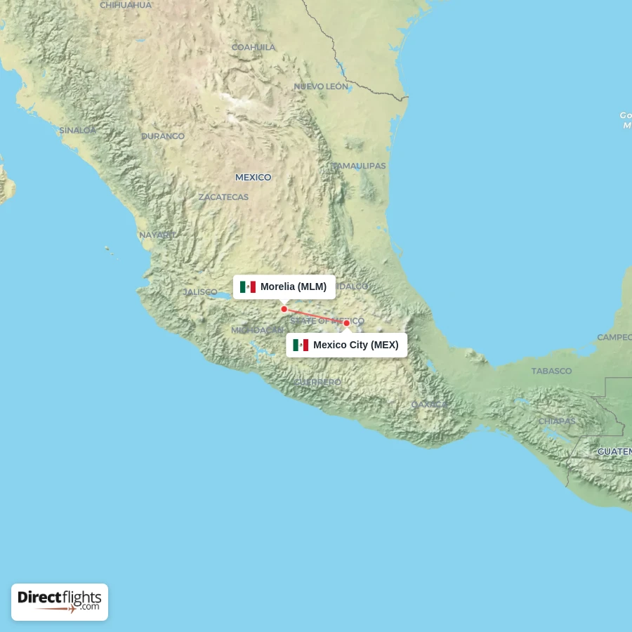 MLM - MEX route map