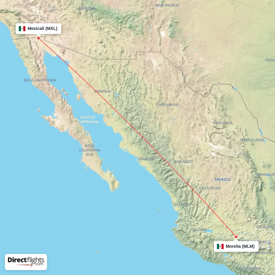MLM - MXL route map