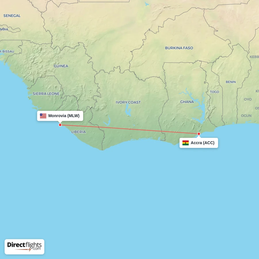 MLW - ACC route map