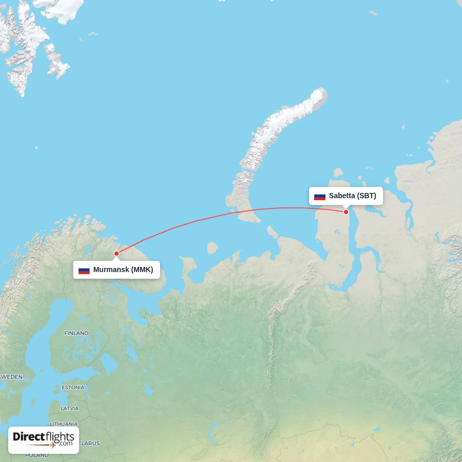 MMK - SBT route map
