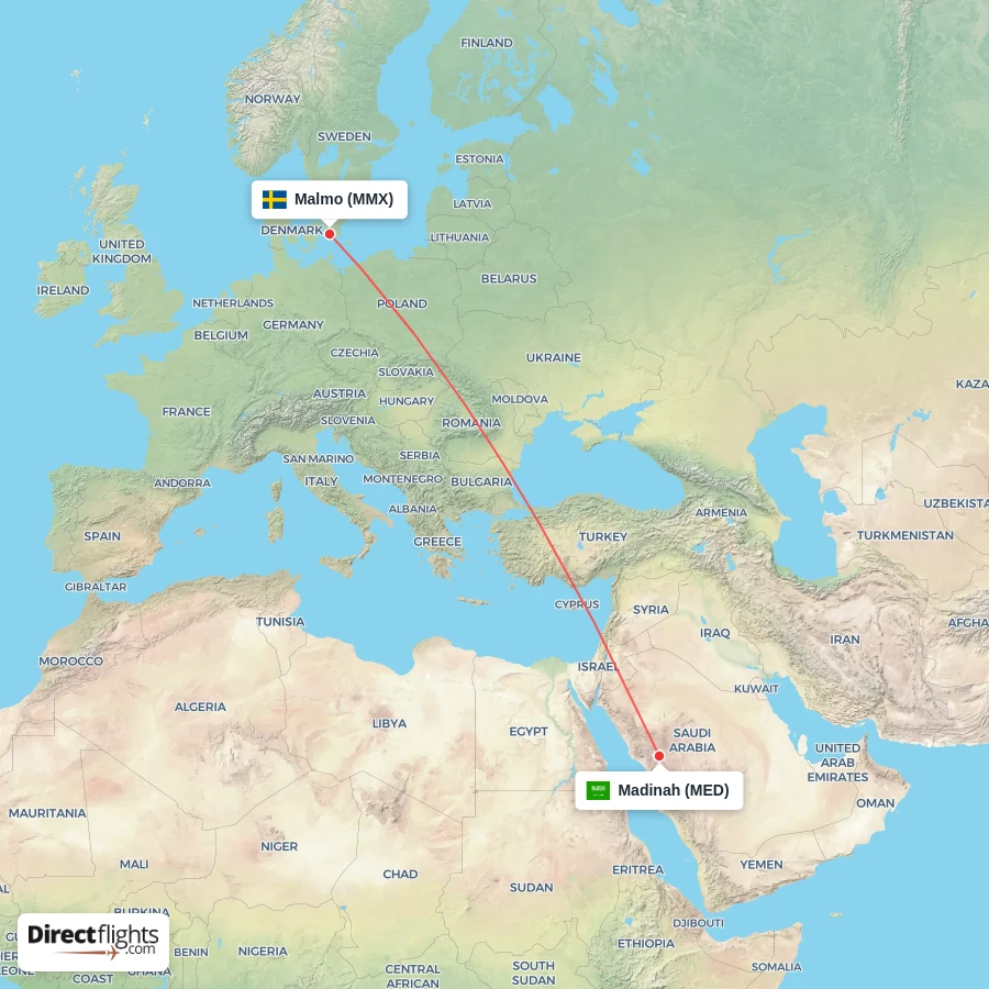 MMX - MED route map