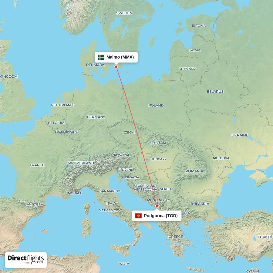 MMX - TGD route map