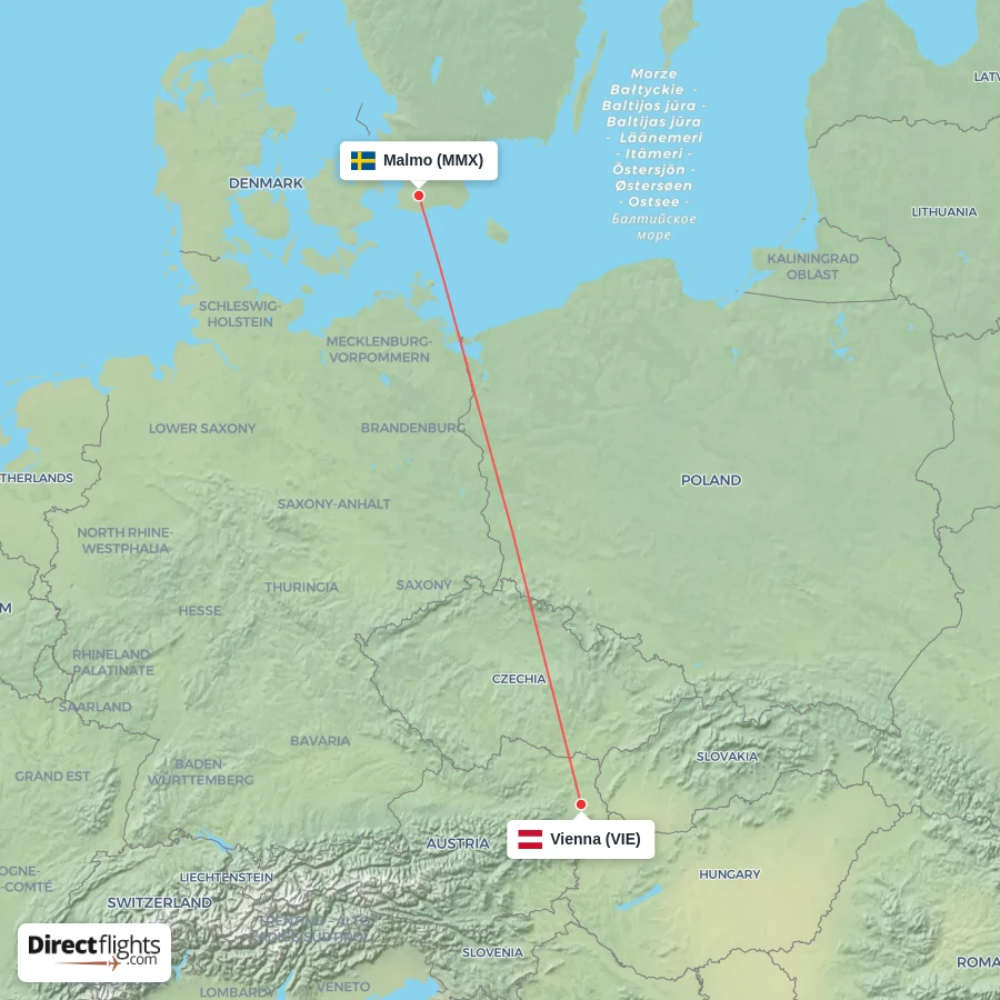 MMX - VIE route map