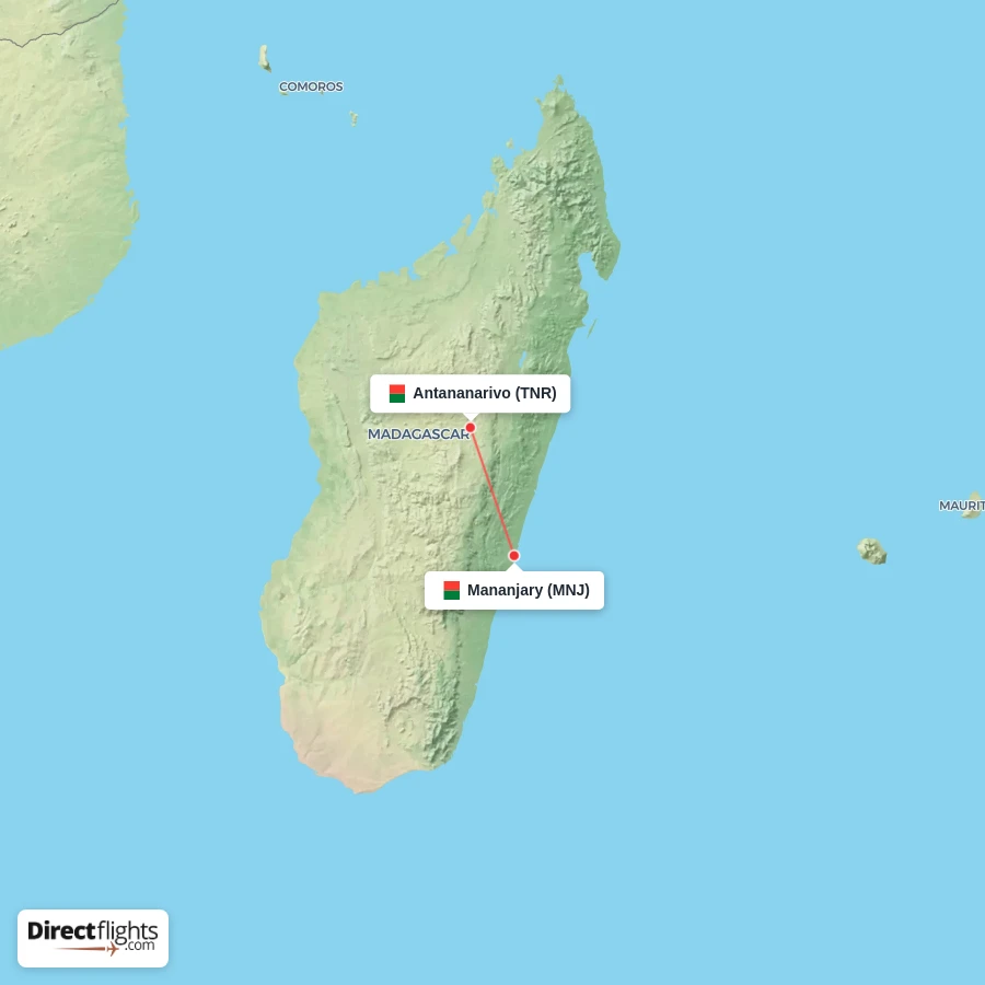 MNJ - TNR route map