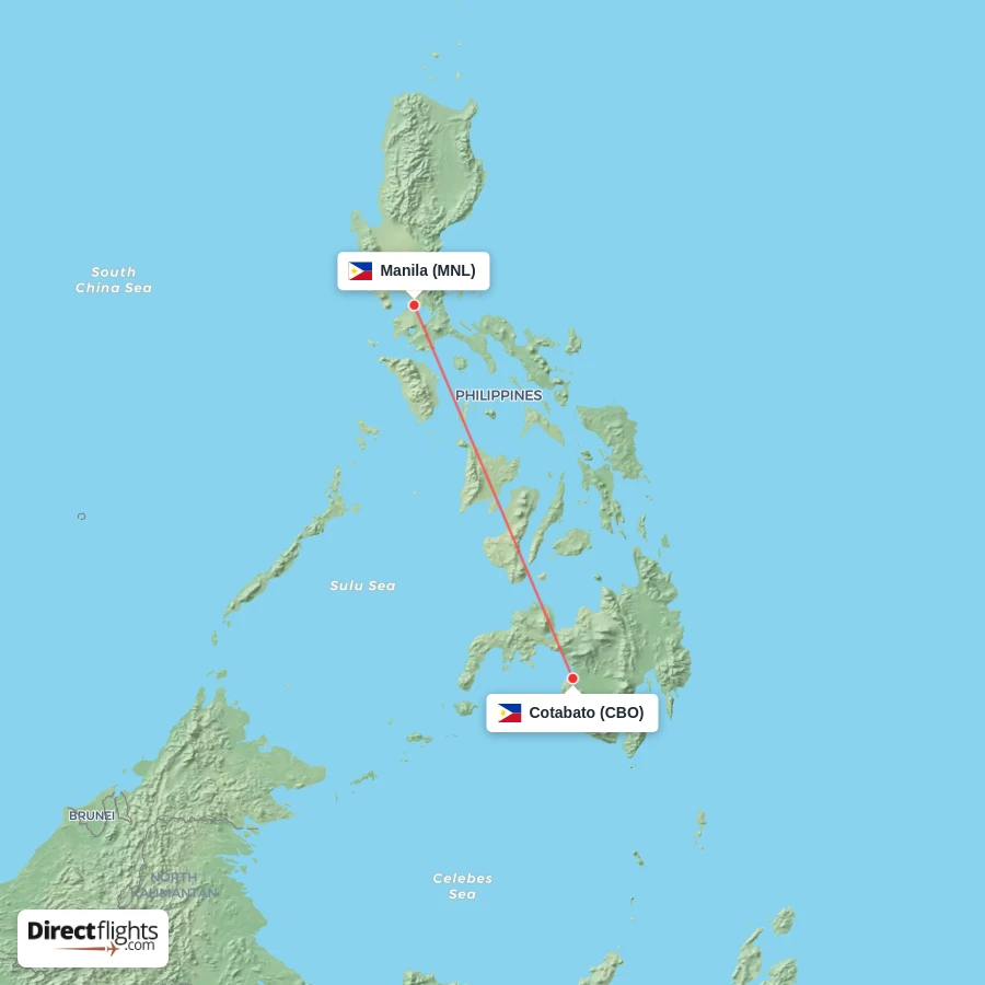 MNL - CBO route map
