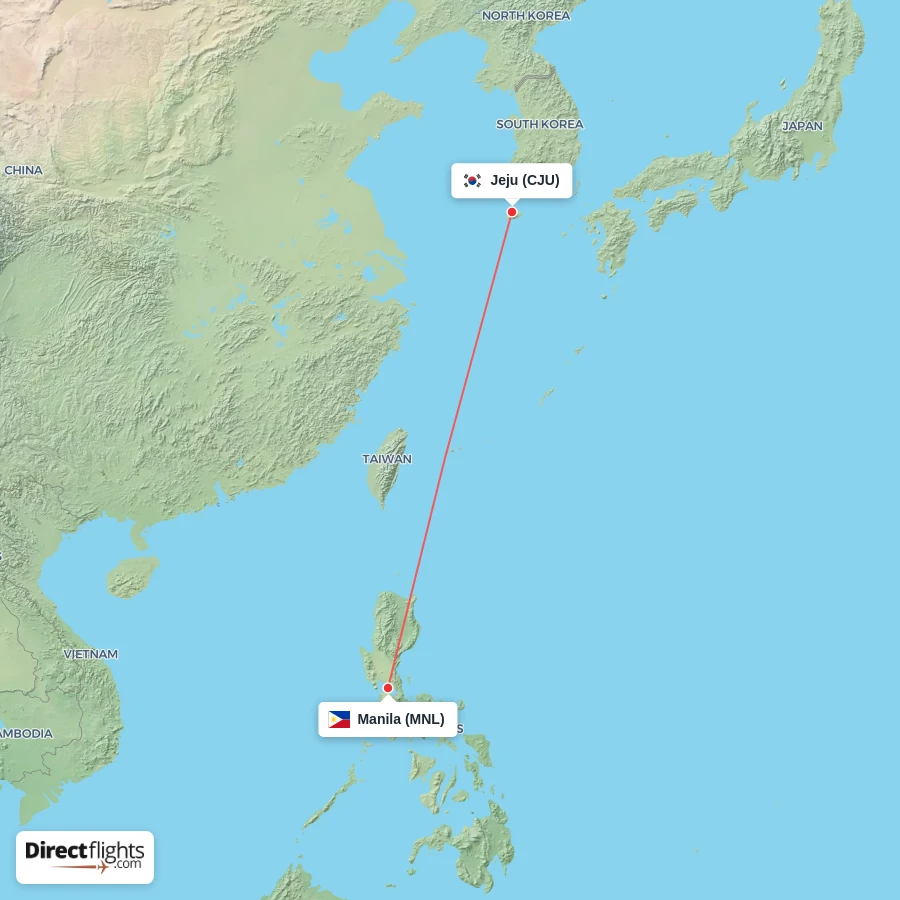 MNL - CJU route map