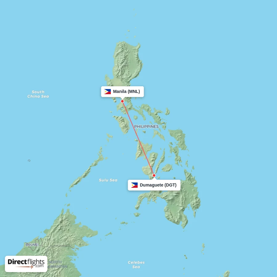 MNL - DGT route map