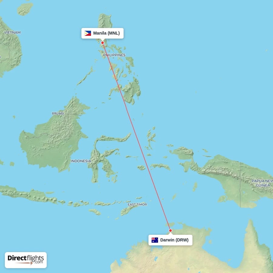 MNL - DRW route map