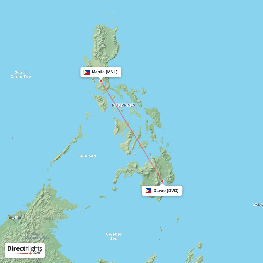 MNL - DVO route map