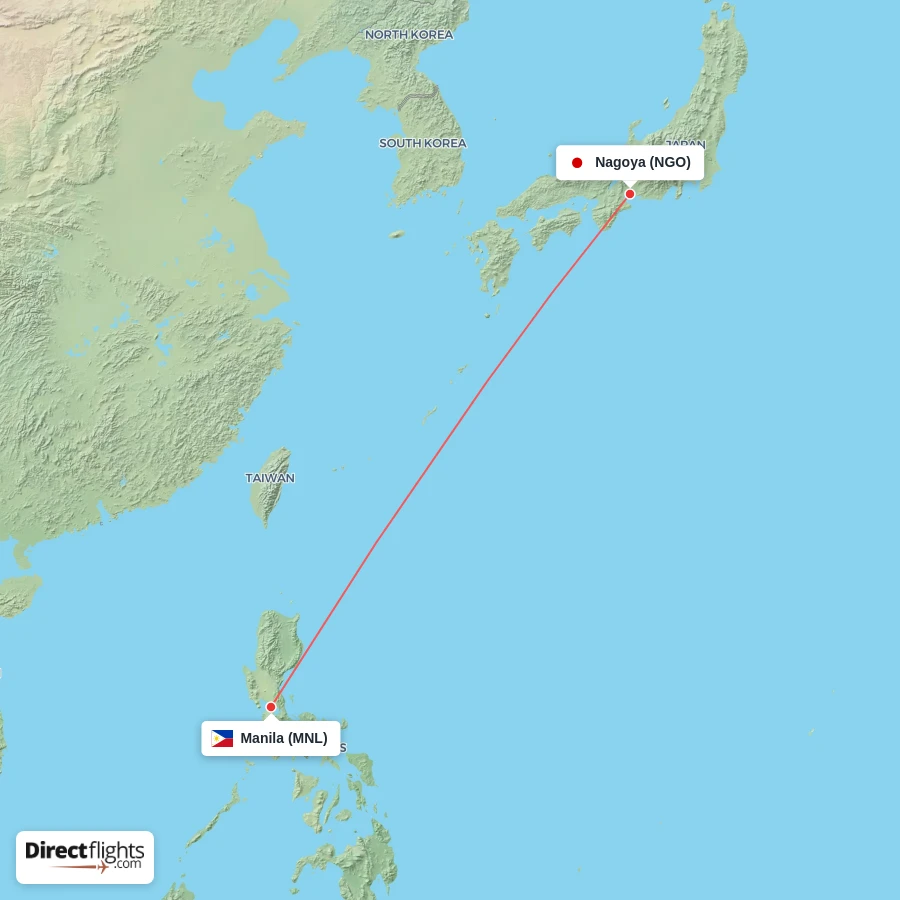 MNL - NGO route map