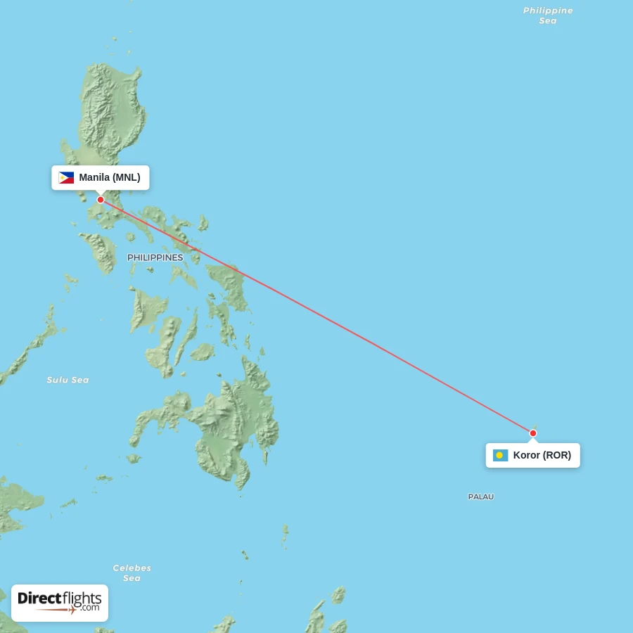 MNL - ROR route map