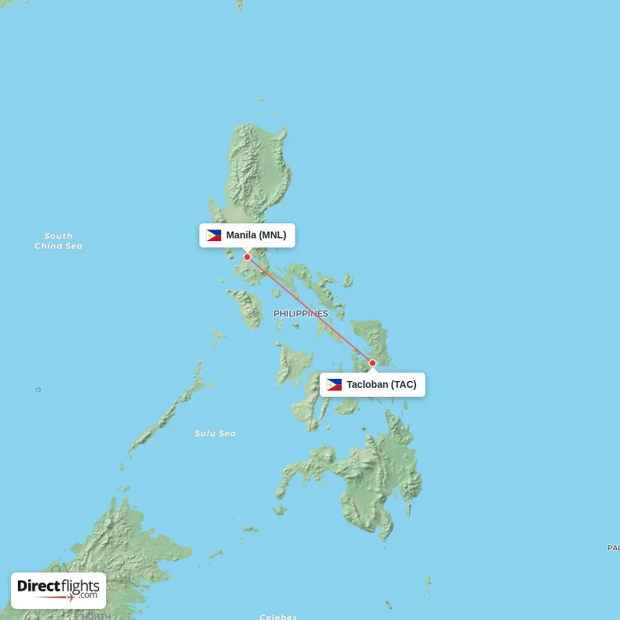 MNL - TAC route map