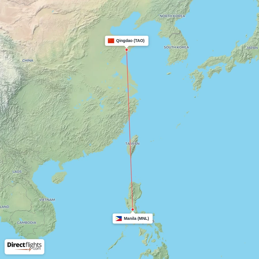 MNL - TAO route map