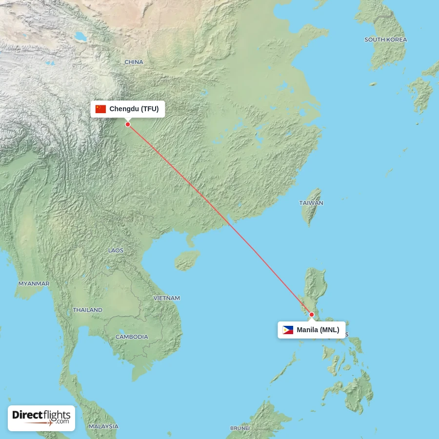 MNL - TFU route map