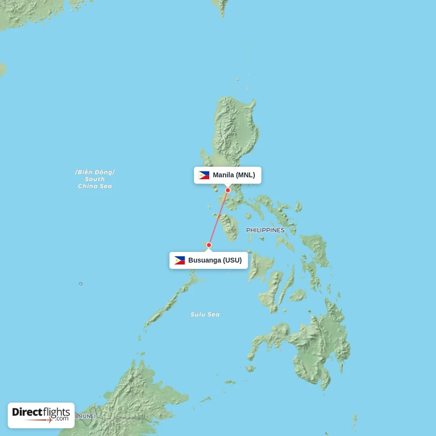 MNL - USU route map