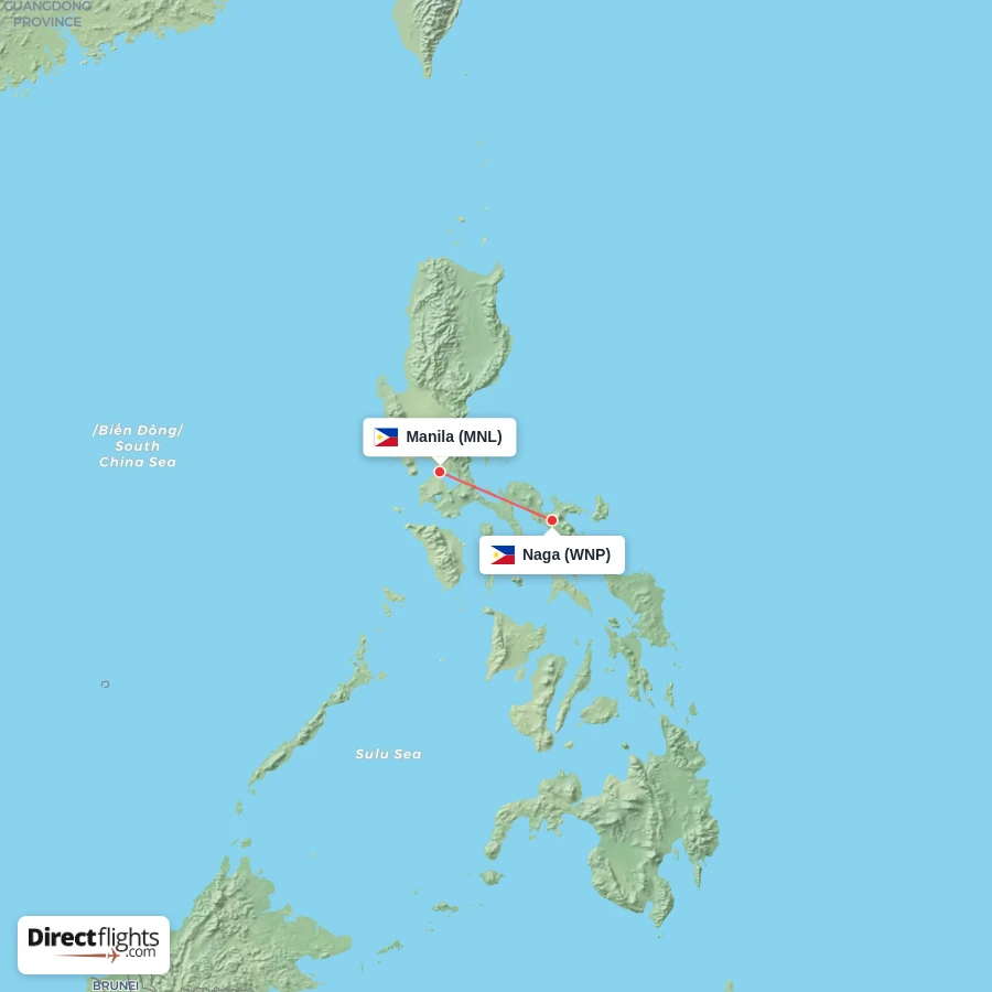 MNL - WNP route map