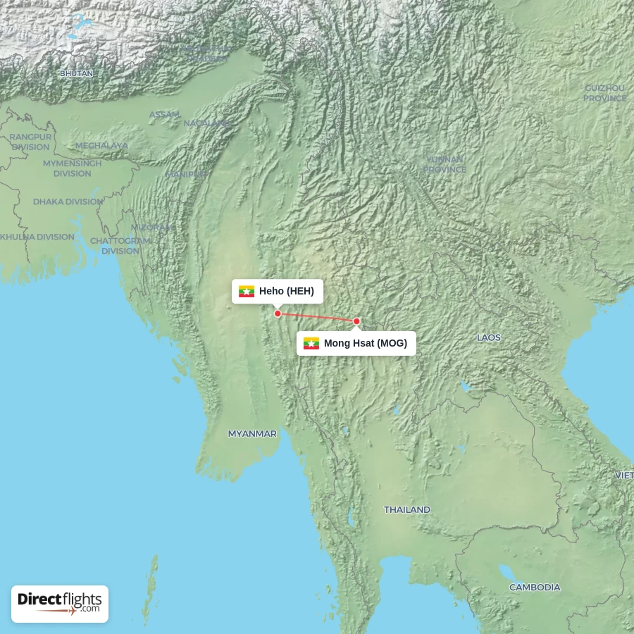 MOG - HEH route map