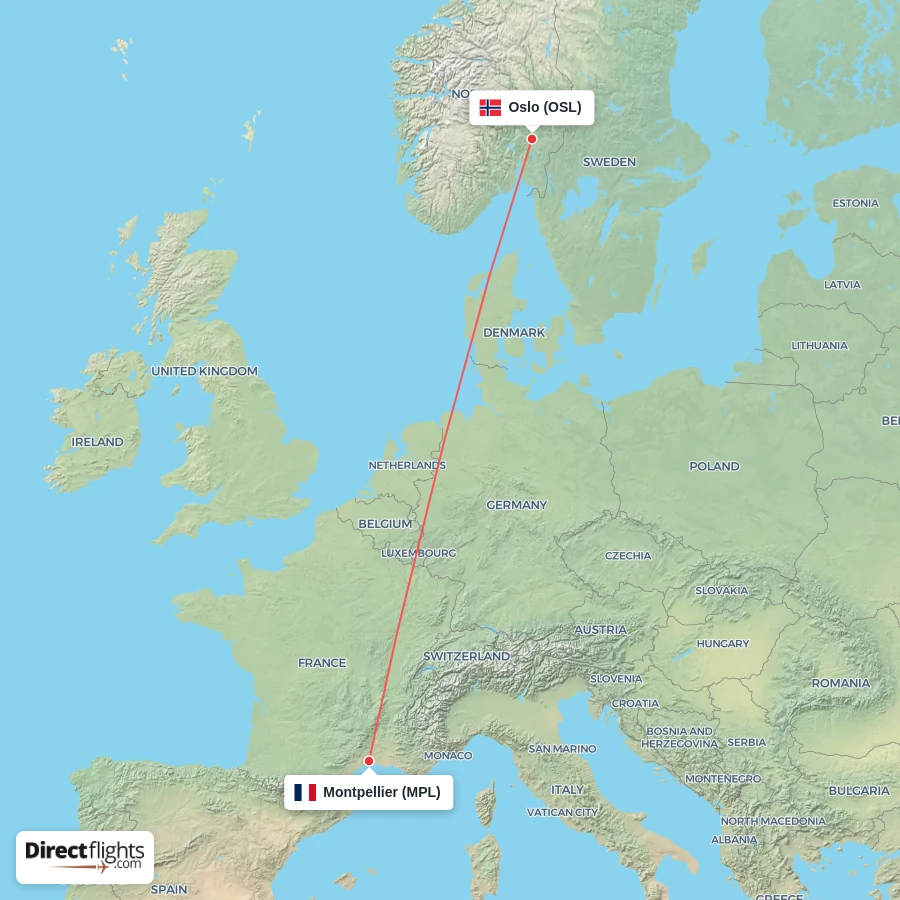 MPL - OSL route map