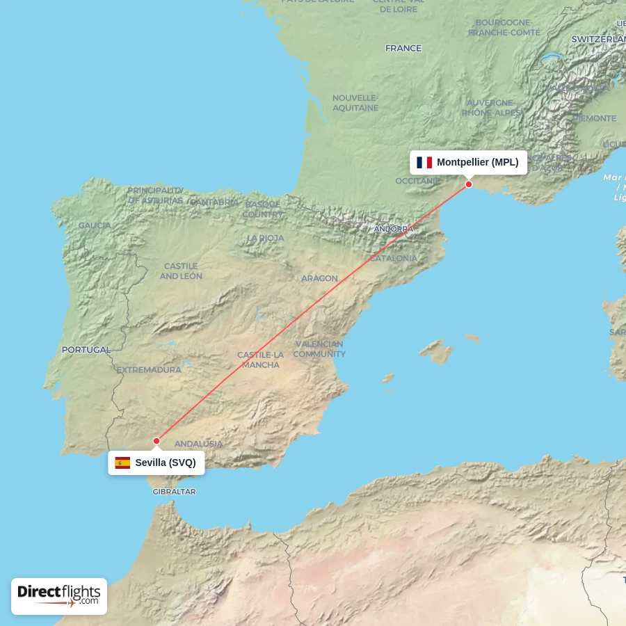 MPL - SVQ route map